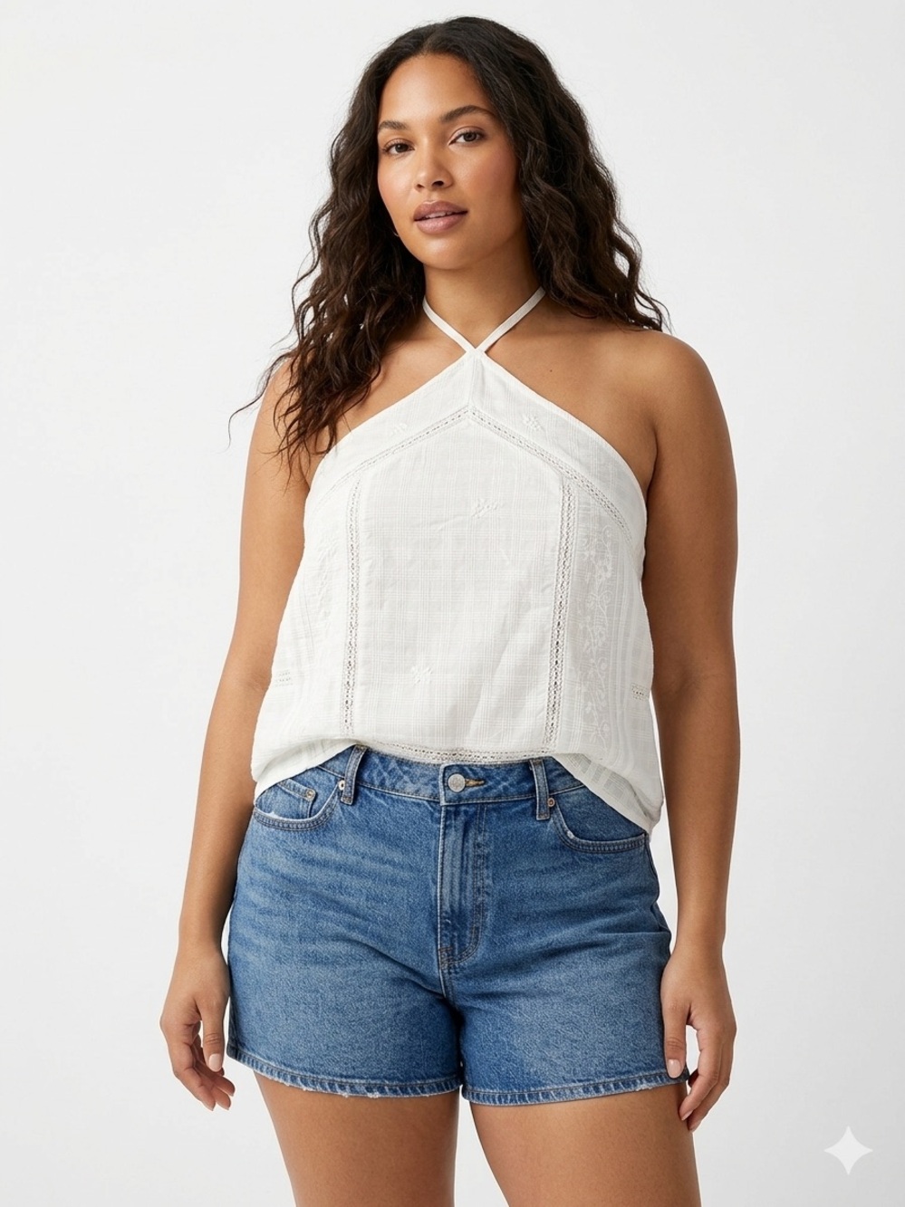 NWOT Bershka White Halter Camisole Top